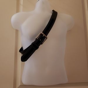 Carhartt Top Stitched Black Leather Belt